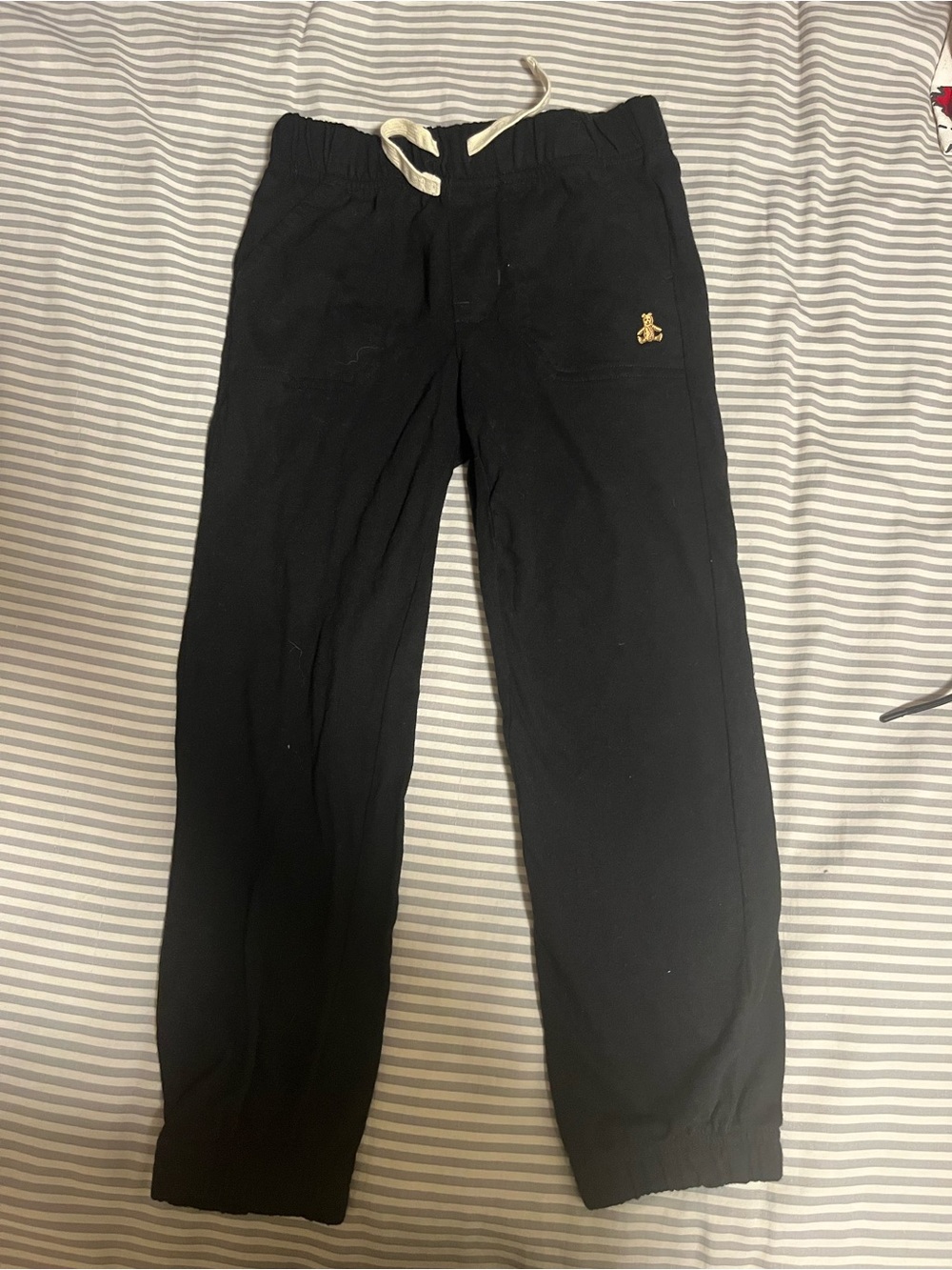 GAP Black boys Sweatpants with Cream Drawstring